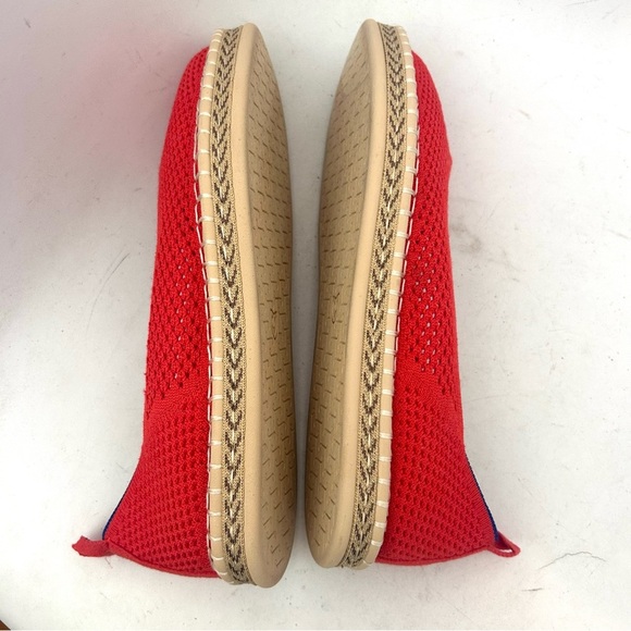 Rothy's The Espadrille Flats Red Hot Size 9 Jute Midsole NWOB No Ankle Laces - Picture 8 of 9